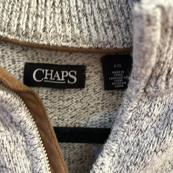 Chaps RL Quarter Zip Sweater Men’s sz L - Picture 4 of 5
